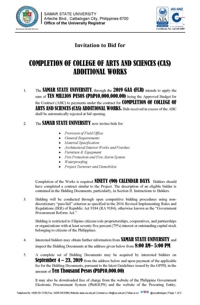 COMPLETION OF COLLEGE OF ARTS AND SCIENCES (CAS) ADDITIONAL WORKS_Page_1